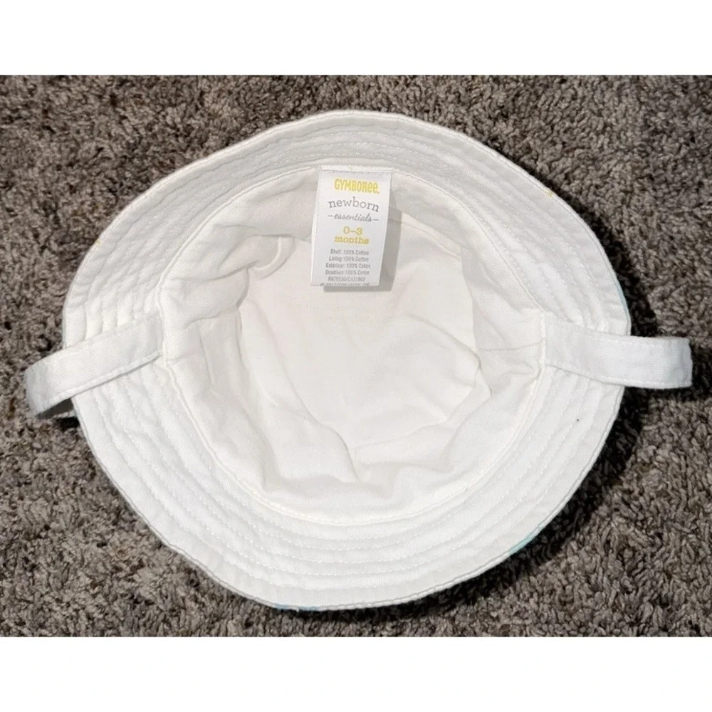 Gymboree 0-3m Baby Boy Stormy Bucket Hat/Sunhat Newborn (2017)‎ 100% Cotton